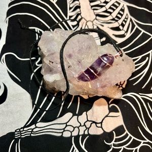 Amethyst Tower Wrapped Necklace